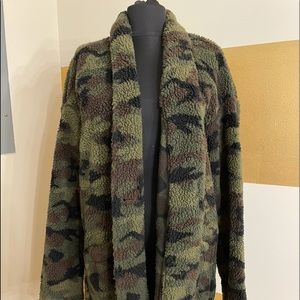 Camouflage Faux Sherpa jacket